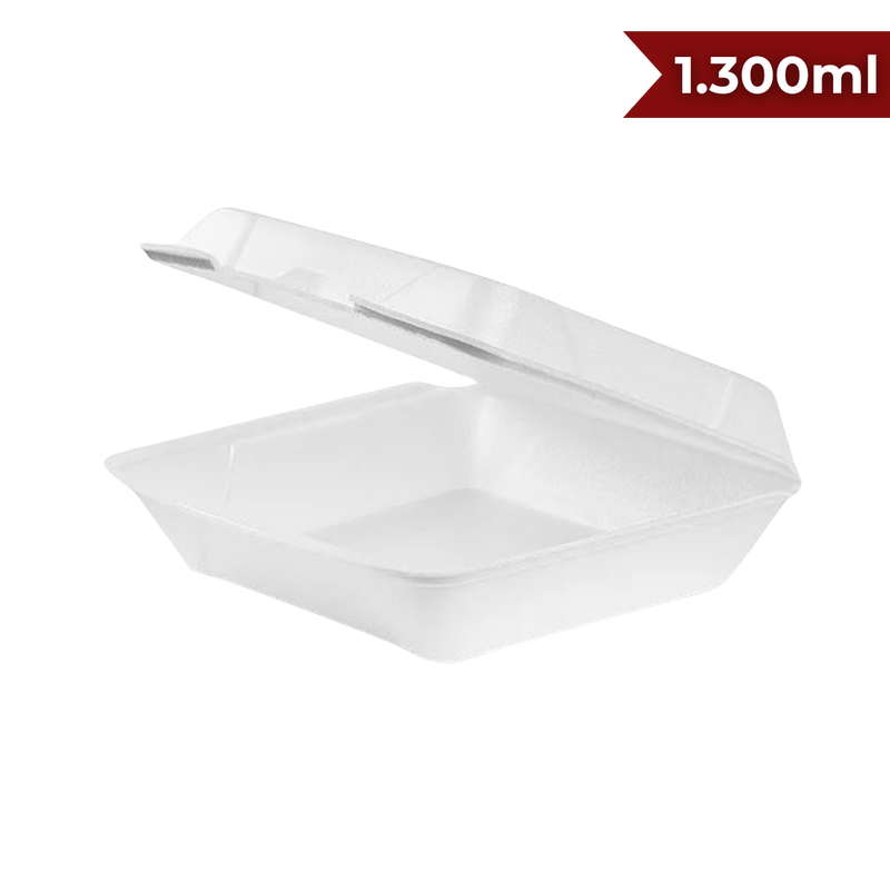 LANCHEIRA DE ISOPOR HC-102 1.300ML - CX C/100UND