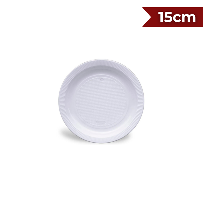 PRATO PLÁSTICO 15CM- PCT C/10UND