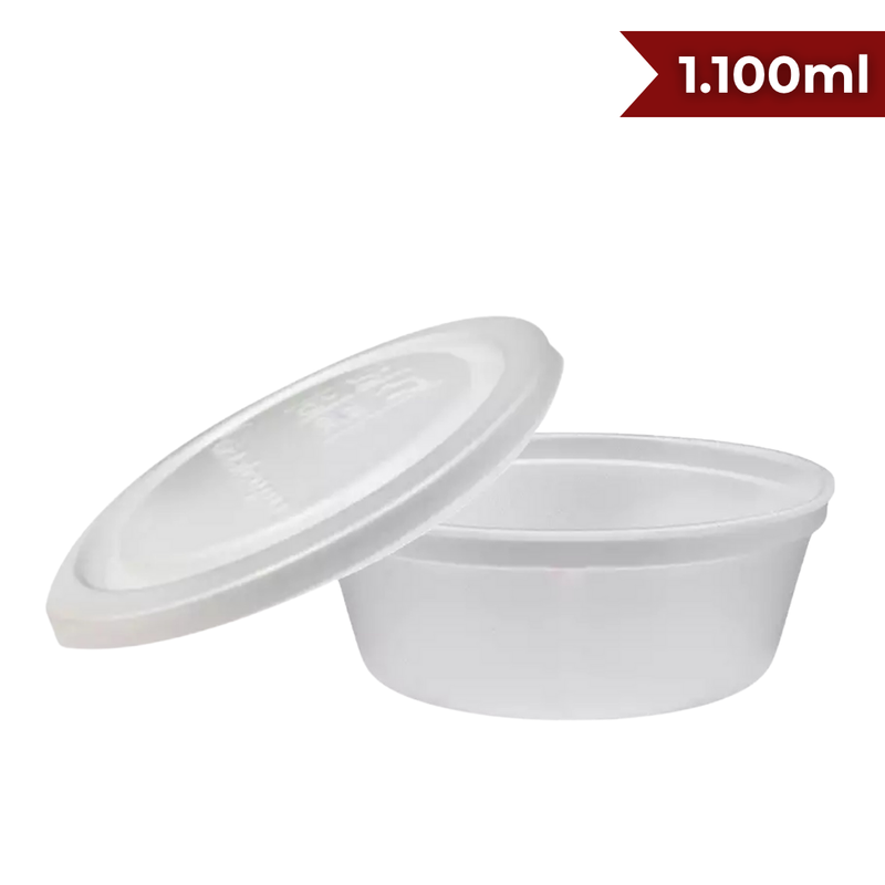 MARMITA DE ISOPOR PT-104 1.100ML - CX C/100UND